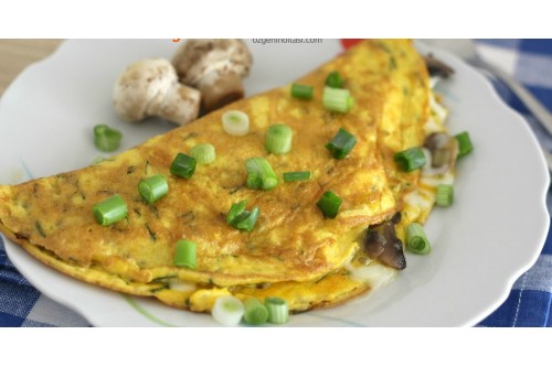 KAŞARLI MANTARLI OMLET